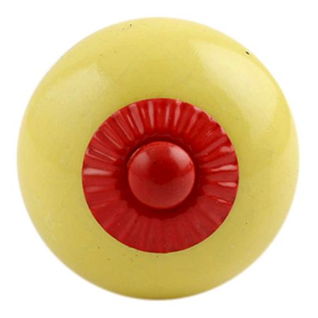 Solid Yellow Red Fitting Ceramic Knob